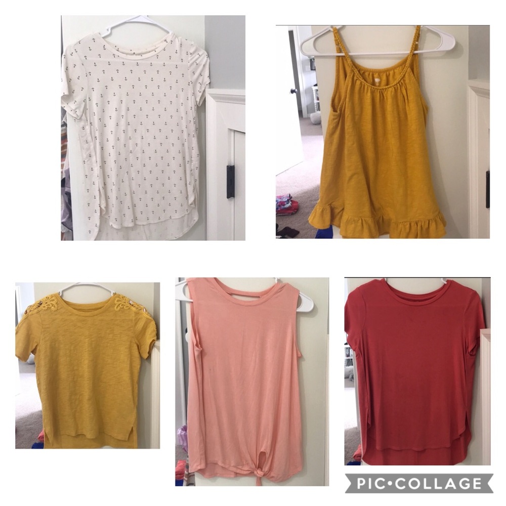 5 old navy tops!